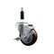 Service Caster 3.5'' Maroon Poly Swivel 7/8'' Expanding Stem Caster with Brake SCC-EX20S3514-PPUB-MRN-TLB-78 - alternate 1